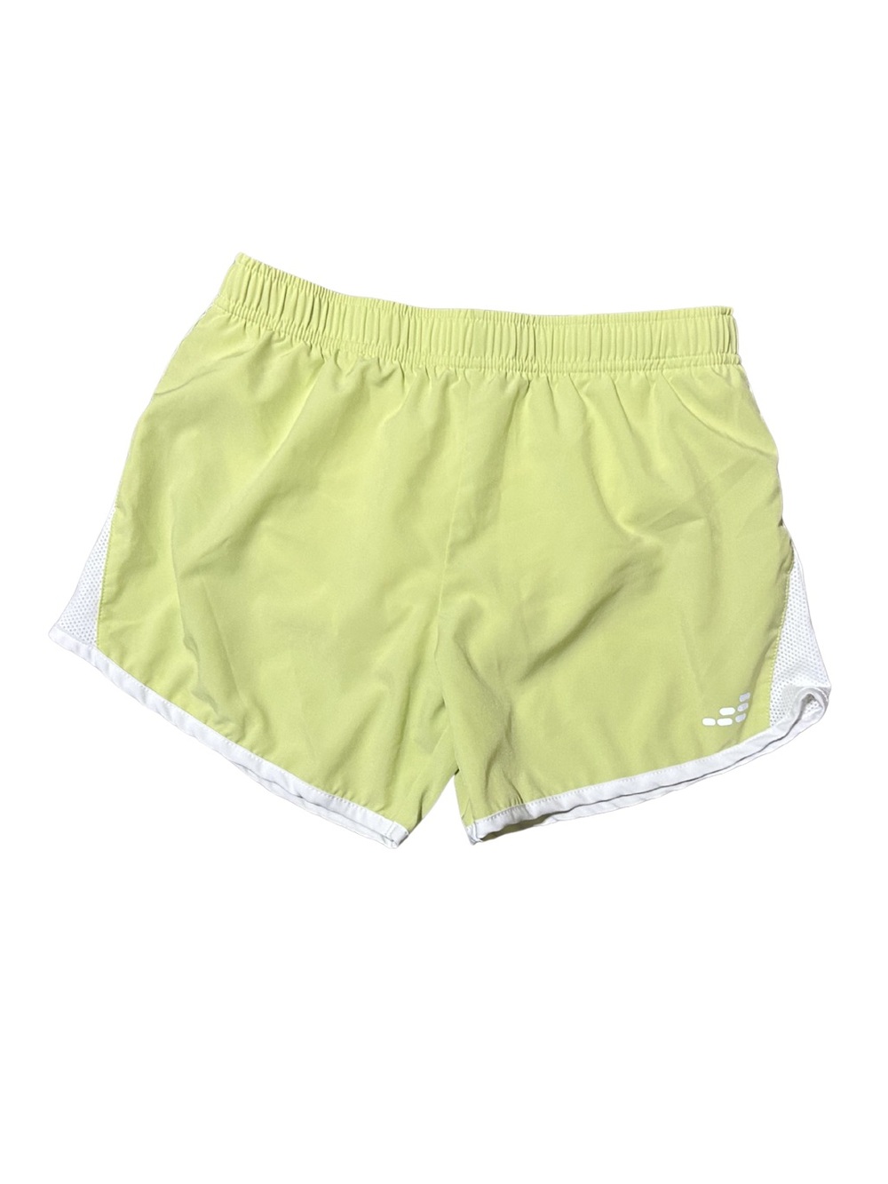 bcg Lime Green Athletic Running Shorts with White Trim